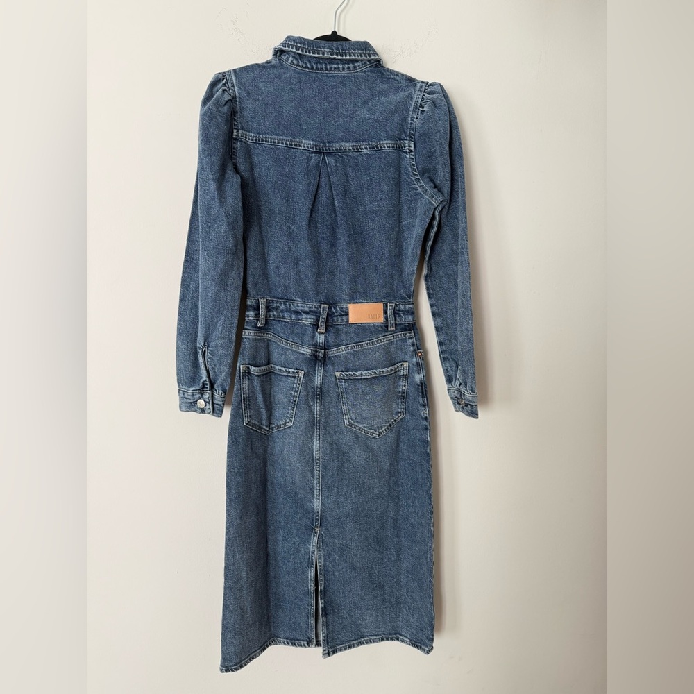 NWT Rails Beverly 100% Cotton Button Front Denim Long Sleeve Dress in West Coast - Picture 11 of 16